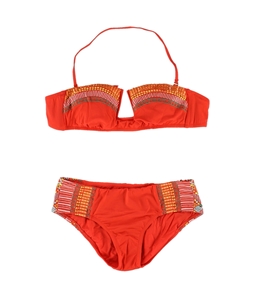 Nanette Lepore Womens Mayan Riviera Side Tab 2 Piece Bikini