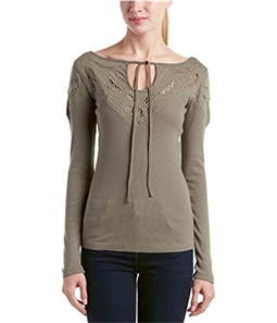 Free People Womens Crochet Pullover Blouse