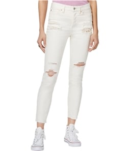 Free People Womens Ripped Skinny Fit Jeans