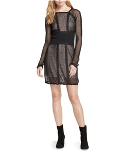 Free People Womens Mixed Media A-line Dress
