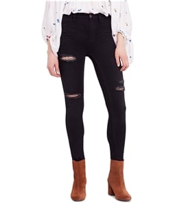 Free People Womens Destroyed Skinny Fit Jeans