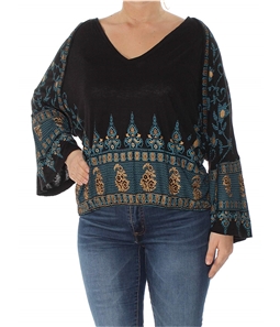 Free People Womens Medallion Print Pullover Blouse