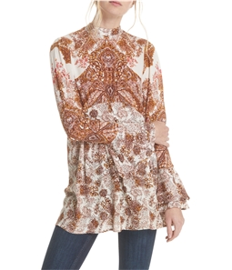 Free People Womens Lady Luck Tunic Blouse