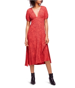 Free People Womens Looking for Love Midi Dress