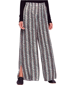 Free People Womens Floral Print Casual Wide Leg Pants