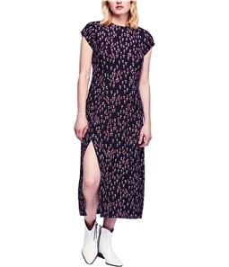 Free People Womens Corrie Floral Print Midi Dress