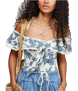 Free People Womens Cha-Cha Off the Shoulder Blouse