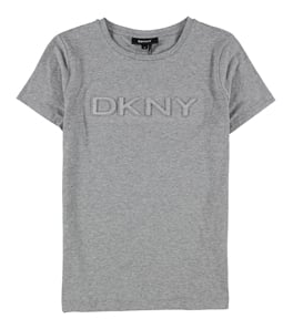DKNY Womens Glitter Logo Embellished T-Shirt