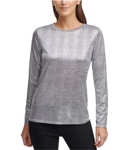 DKNY Womens Plaid Pullover Blouse