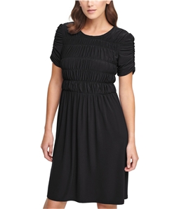 DKNY Womens Ruched A-line Dress