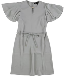 DKNY Womens Flounce Sleeve Sheath Dress