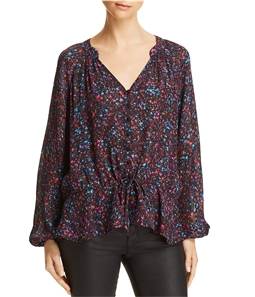 Parker Womens Floral Pullover Blouse