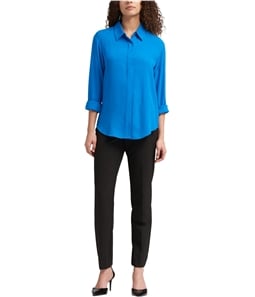 DKNY Womens Foundation Button Up Shirt