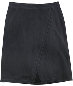 DKNY Womens Denim Wrap Skirt
