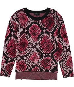 DKNY Womens Snake Print Pullover Sweater