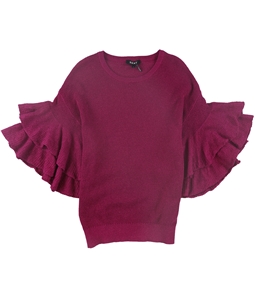 DKNY Womens Ruffle Pullover Sweater