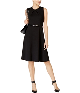 NY Collection Womens Sleeveless Fit & Flare Dress