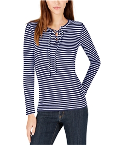 Michael Kors Womens Lace Up Pullover Blouse