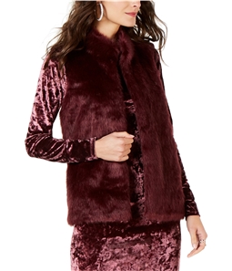 Michael Kors Womens Petite Sweater Back Faux Fur Vest