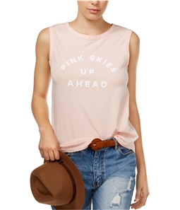 ban.do Womens Pink Skies Ahead Graphic Tank Top