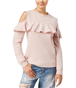 polly & esther Womens Cold Shoulder Sweatshirt