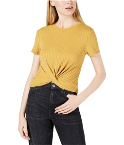 Project 28 Womens Twist-Front Crop Top Blouse
