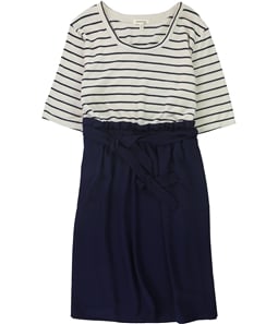 Monteau Womens Stripe A-line Dress