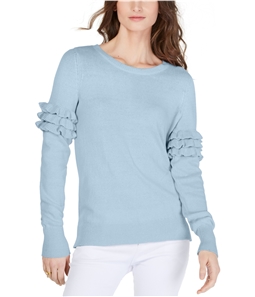 Michael Kors Womens Ruffle Sleeve Pullover Sweater