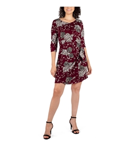 Signature by Robbie Bee Womens Floral Sheath Dress