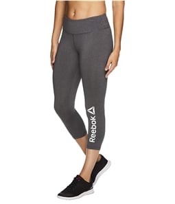 Reebok Womens Branded Capri Compression Athletic Pants