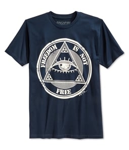Ring Of Fire Mens Freedom is Not Free Graphic T-Shirt