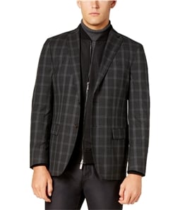 Ryan Seacrest Mens Windowpane Two Button Blazer Jacket
