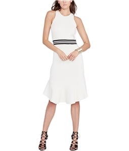 Rachel Roy Womens Varsity-Stripe Fit & Flare Dress