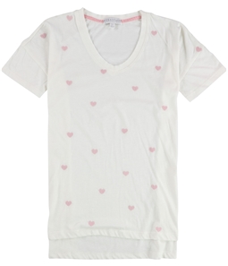 P.J. Salvage Womens Embroidered Hearts Pajama Sleep T-shirt