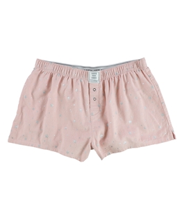 P.J. Salvage Womens Silver Stars On Pink Pajama Shorts