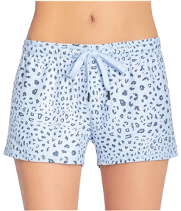 P.J. Salvage Womens Cheetah On Blue Pajama Shorts