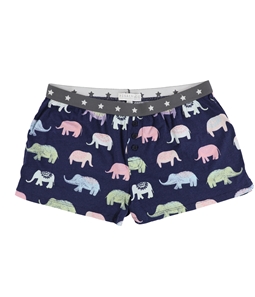 P.J. Salvage Womens Colored Elephants Pajama Shorts