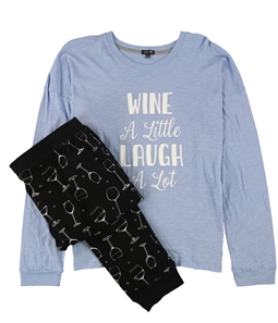 Cozy Zoe Womens Wine A Little Laugh A Lot Pajama Set