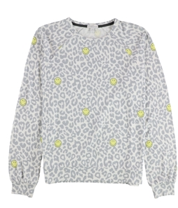 P.J. Salvage Womens Smiley Animal Print Pajama Sweater