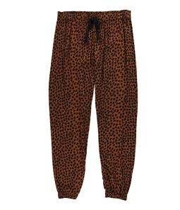 P.J. Salvage Womens Cheetah Hearts Pajama Jogger Pants