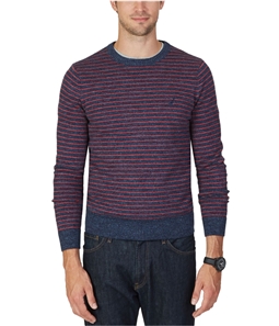 Nautica Mens Fine Striped Pullover Sweater