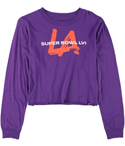 G-III Sports Womens Super Bowl LVI Crop Graphic T-Shirt