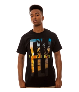 Fly Society Mens The West Coast Paradise Graphic T-Shirt