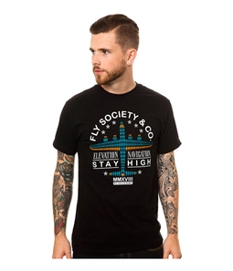 Fly Society Mens The Navigators Graphic T-Shirt