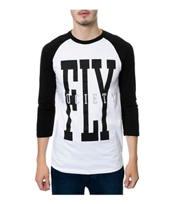 Fly Society Mens The 3rd Base Raglan Graphic T-Shirt