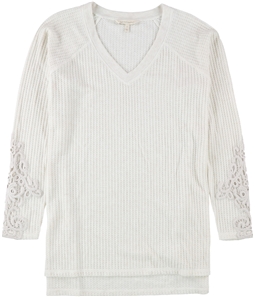 Soft Surroundings Womens Lace Detail Pullover Blouse