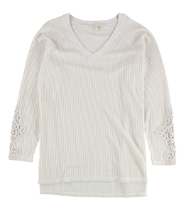 Soft Surroundings Womens Lace Detail Pullover Blouse