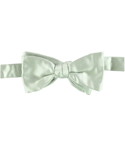 The Men's Store Mens Silver Satin TBT Self-tied Bow Tie