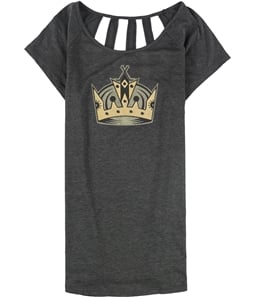 Tags Weekly Womens Glitter Crown LA Kings Graphic T-Shirt