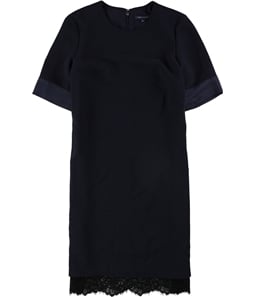 Tommy Hilfiger Womens Lace Hem A-line Dress